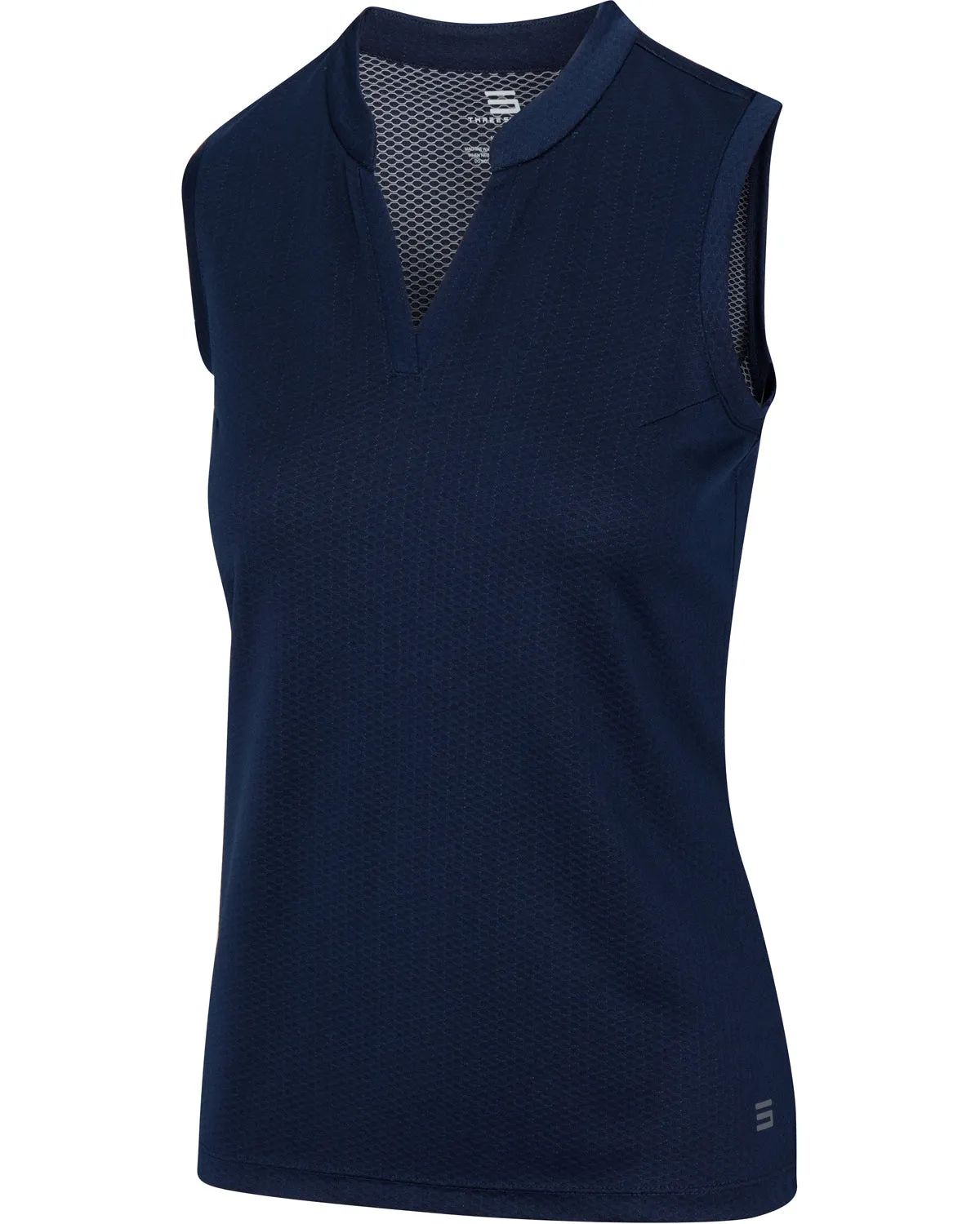 Extreme Deal - Women's Waffle-Textured Collarless Golf Polo