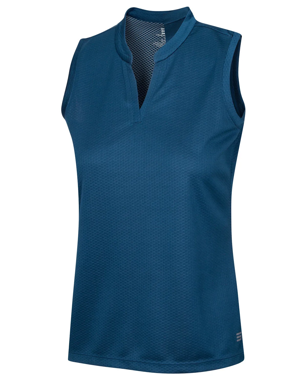 Extreme Deal - Women's Waffle-Textured Collarless Golf Polo