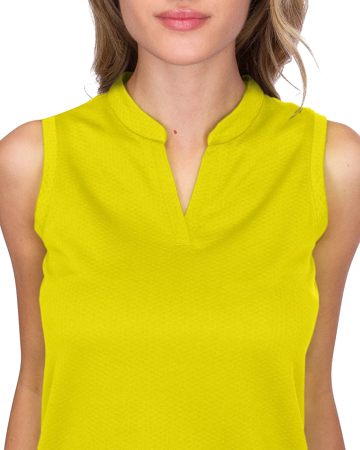 Extreme Deal - Women's Waffle-Textured Collarless Golf Polo