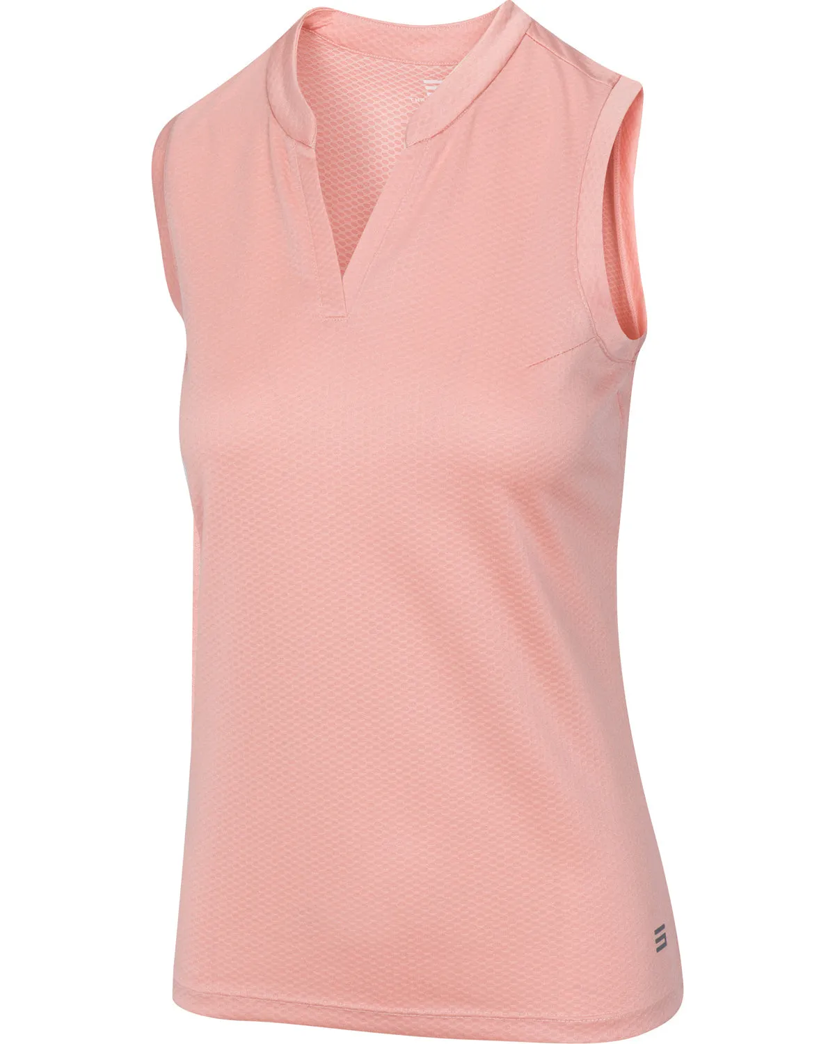 Extreme Deal - Women's Waffle-Textured Collarless Golf Polo