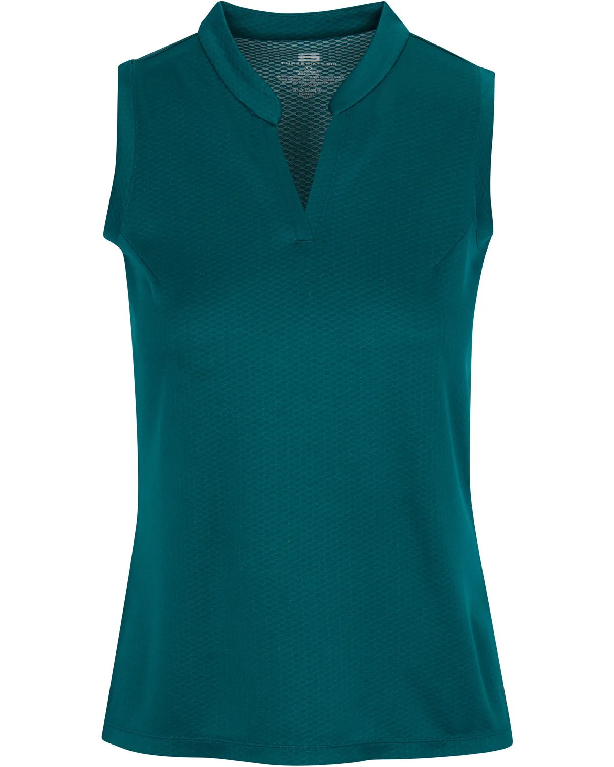 Extreme Deal - Women's Waffle-Textured Collarless Golf Polo