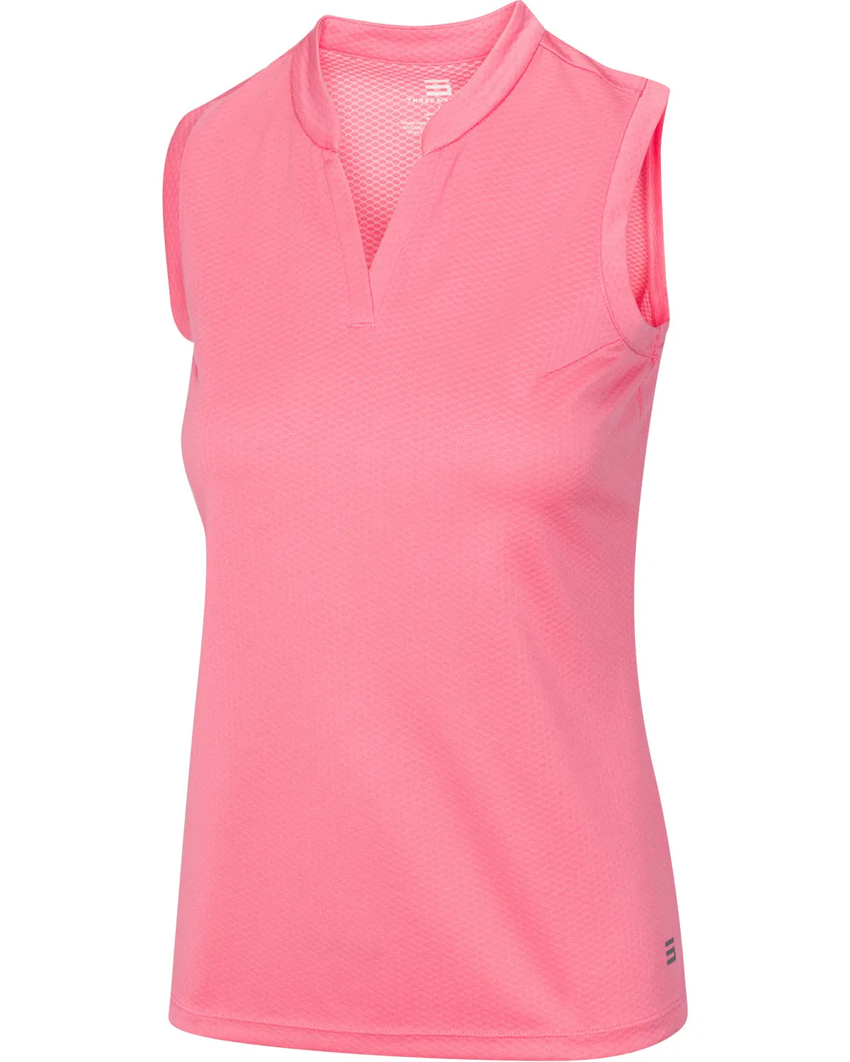 Extreme Deal - Women's Waffle-Textured Collarless Golf Polo