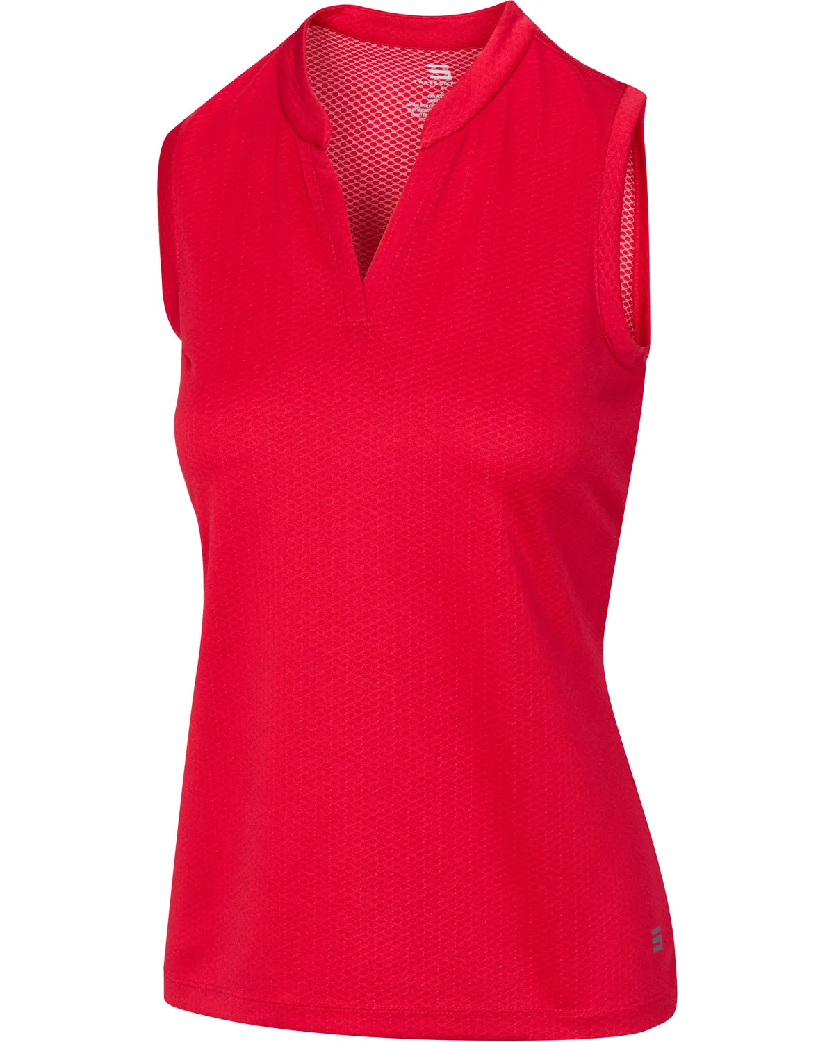 Extreme Deal - Women's Waffle-Textured Collarless Golf Polo