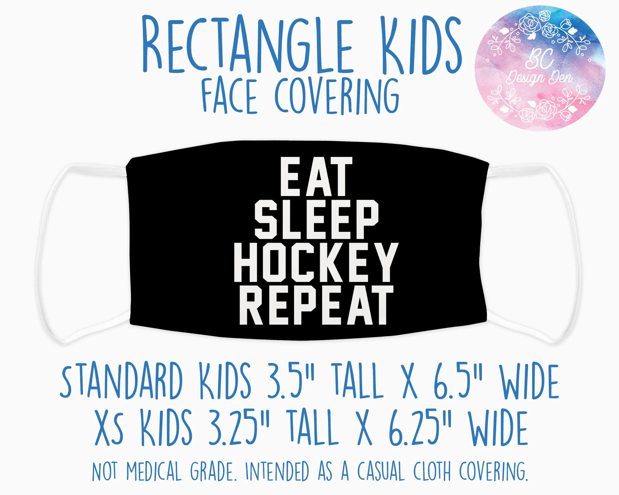 Face Covering Hockey Eat Sleep Repeat