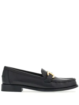 Ferragamo logo-plaque leather loafers