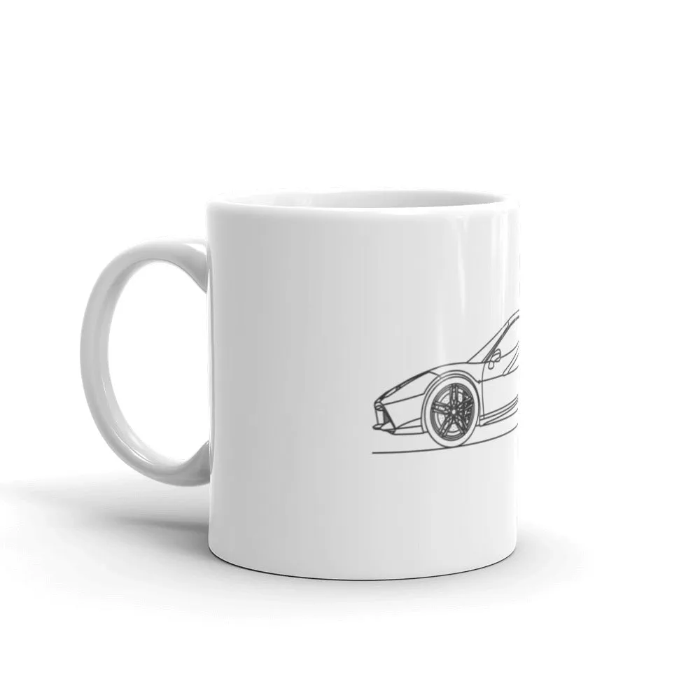 Ferrari 488 GTB Silhouette Mug