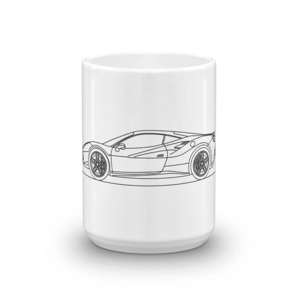 Ferrari 488 GTB Silhouette Mug