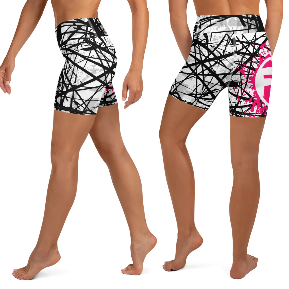 Fit Bitch - Yoga Shorts - ZZ Stripes