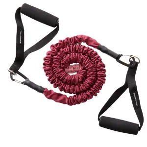 Fitness Medium Resistance Band (10 lb / 5 kg) with Handles - Burgundy