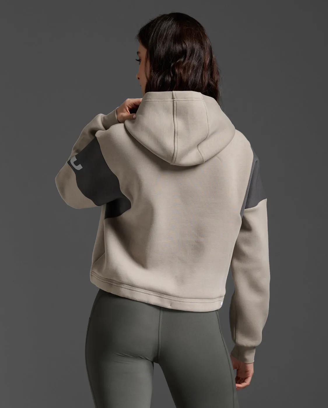 Form Spliced Crop Hoodie