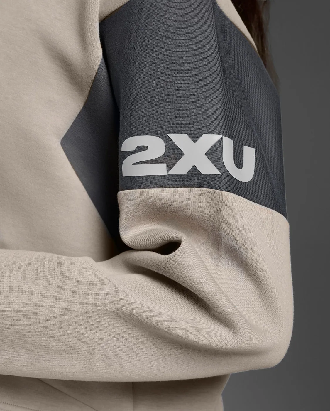 Form Spliced Crop Hoodie