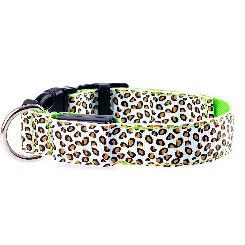 FREE Safety LED Leopard Dog Collar