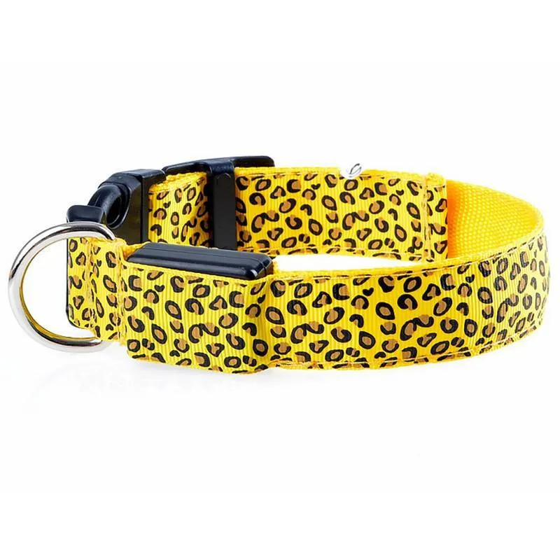 FREE Safety LED Leopard Dog Collar