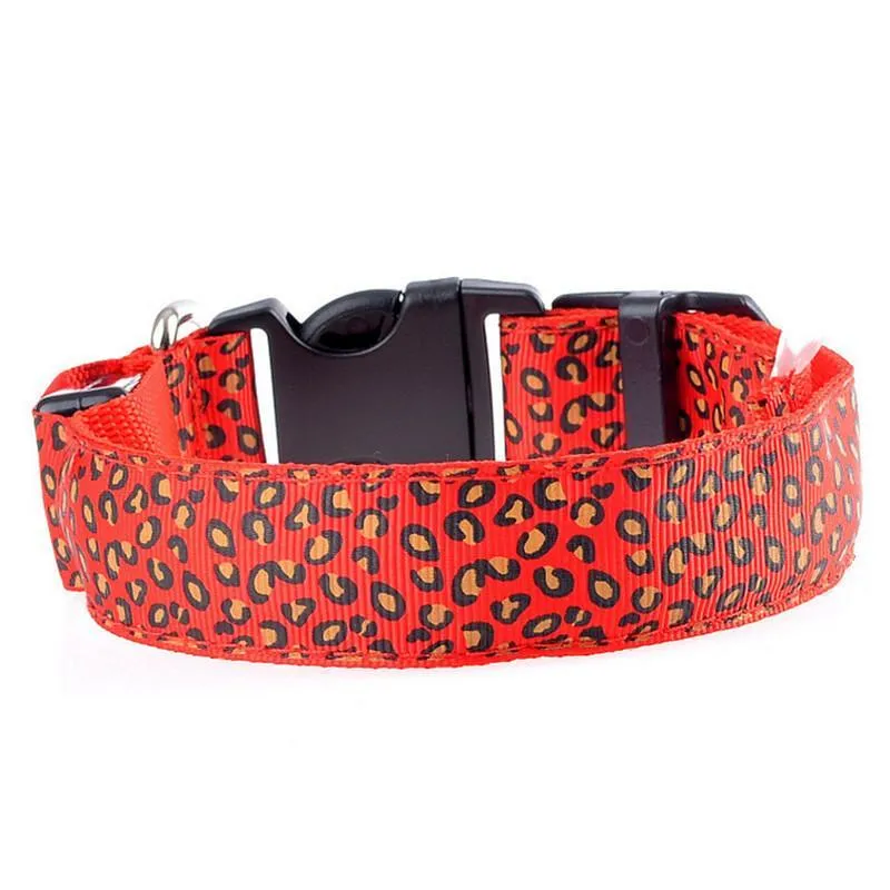 FREE Safety LED Leopard Dog Collar