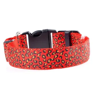 FREE Safety LED Leopard Dog Collar