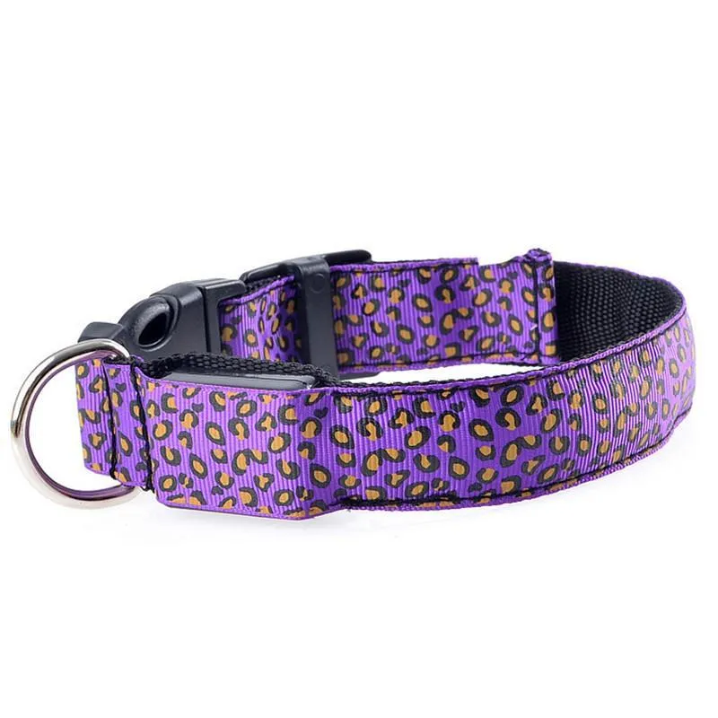 FREE Safety LED Leopard Dog Collar