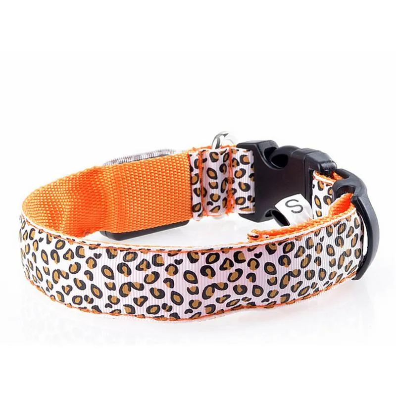 FREE Safety LED Leopard Dog Collar