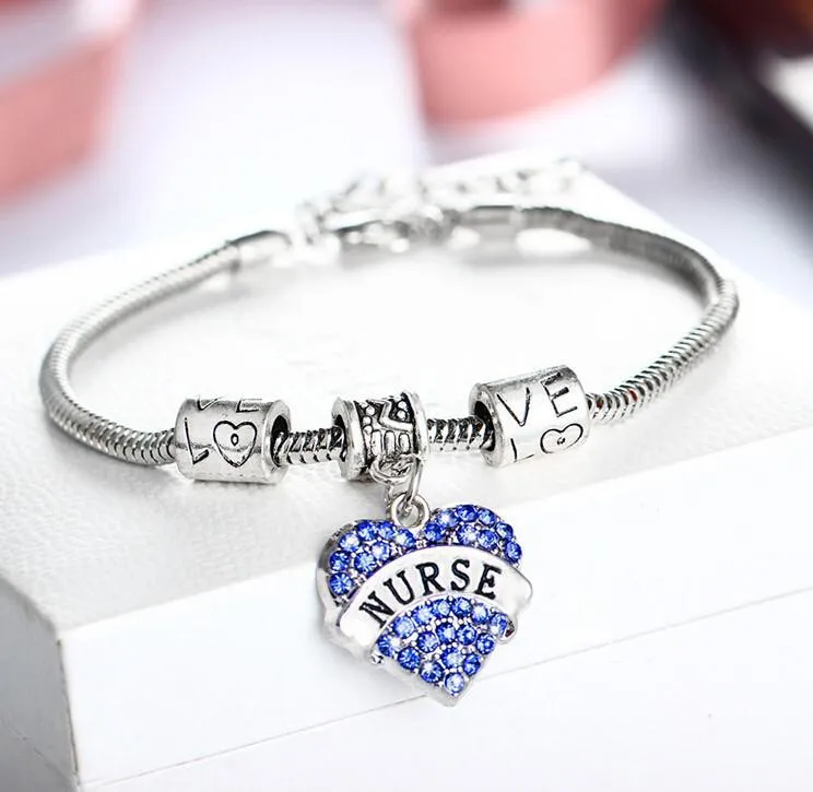 FREE Silver Plated Charm Nurse Bracelet - Just Pay Shipping