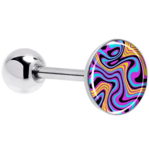 Funky Swirls Barbell Tongue Ring