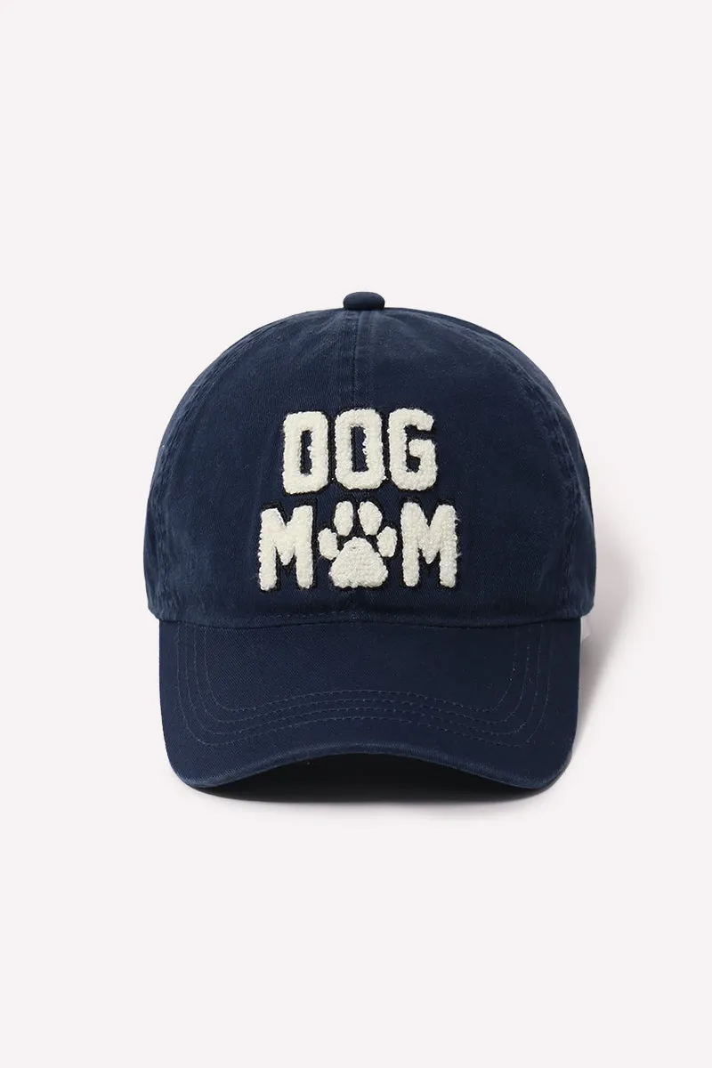 FWCAP3184 - Dog Mom Chenille Patch Baseball Cap