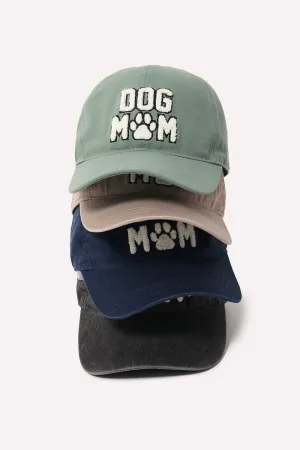 FWCAP3184 - Dog Mom Chenille Patch Baseball Cap