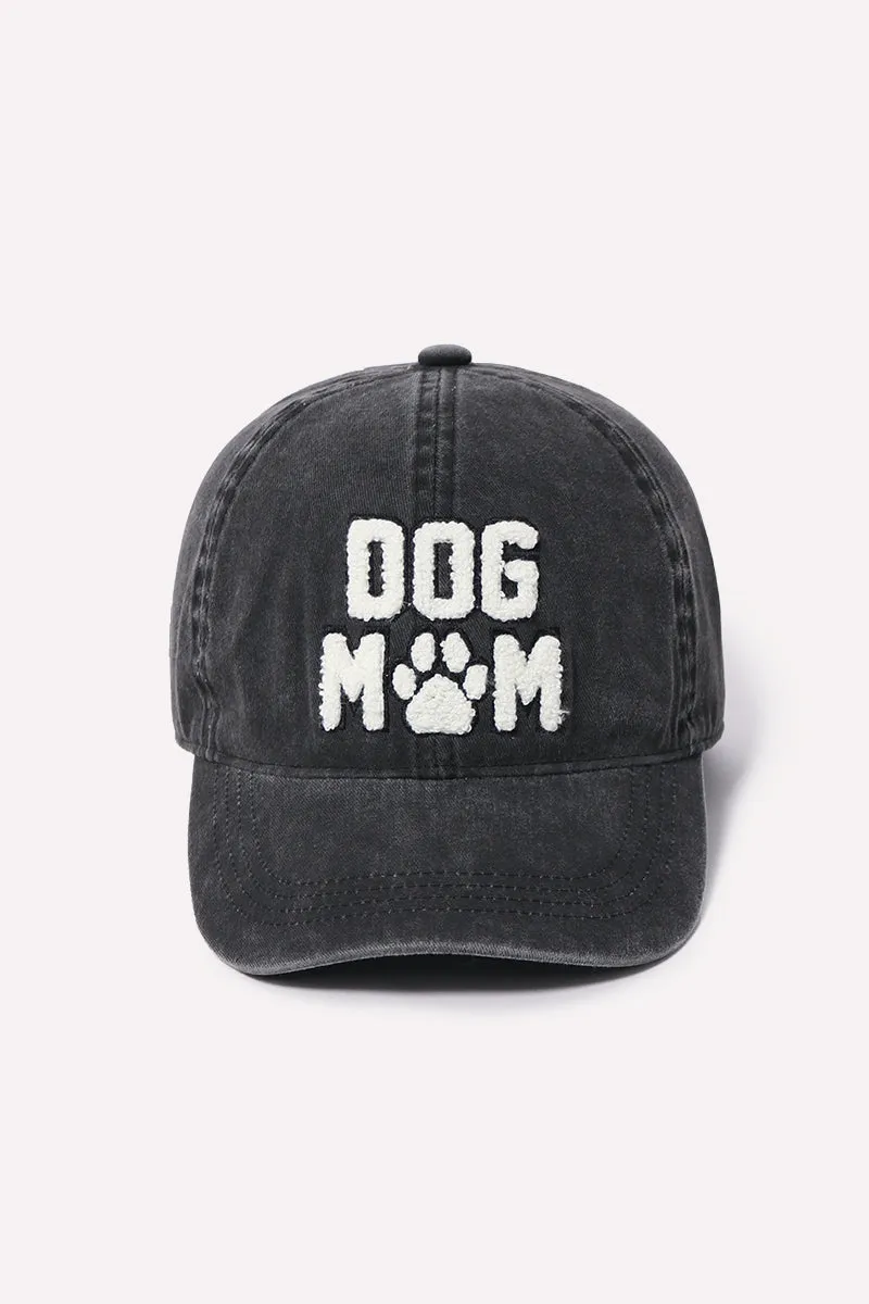 FWCAP3184 - Dog Mom Chenille Patch Baseball Cap