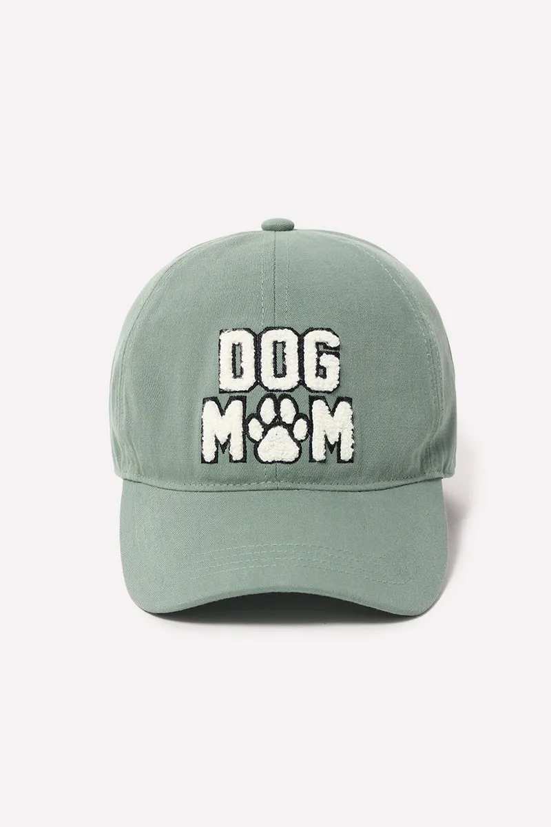 FWCAP3184 - Dog Mom Chenille Patch Baseball Cap