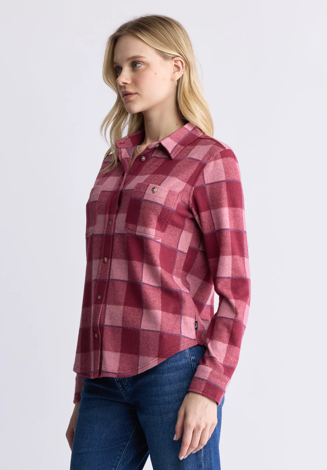 Georgie Women's Long-Sleeved Shirt, Beaujolais Red  - KT0124F