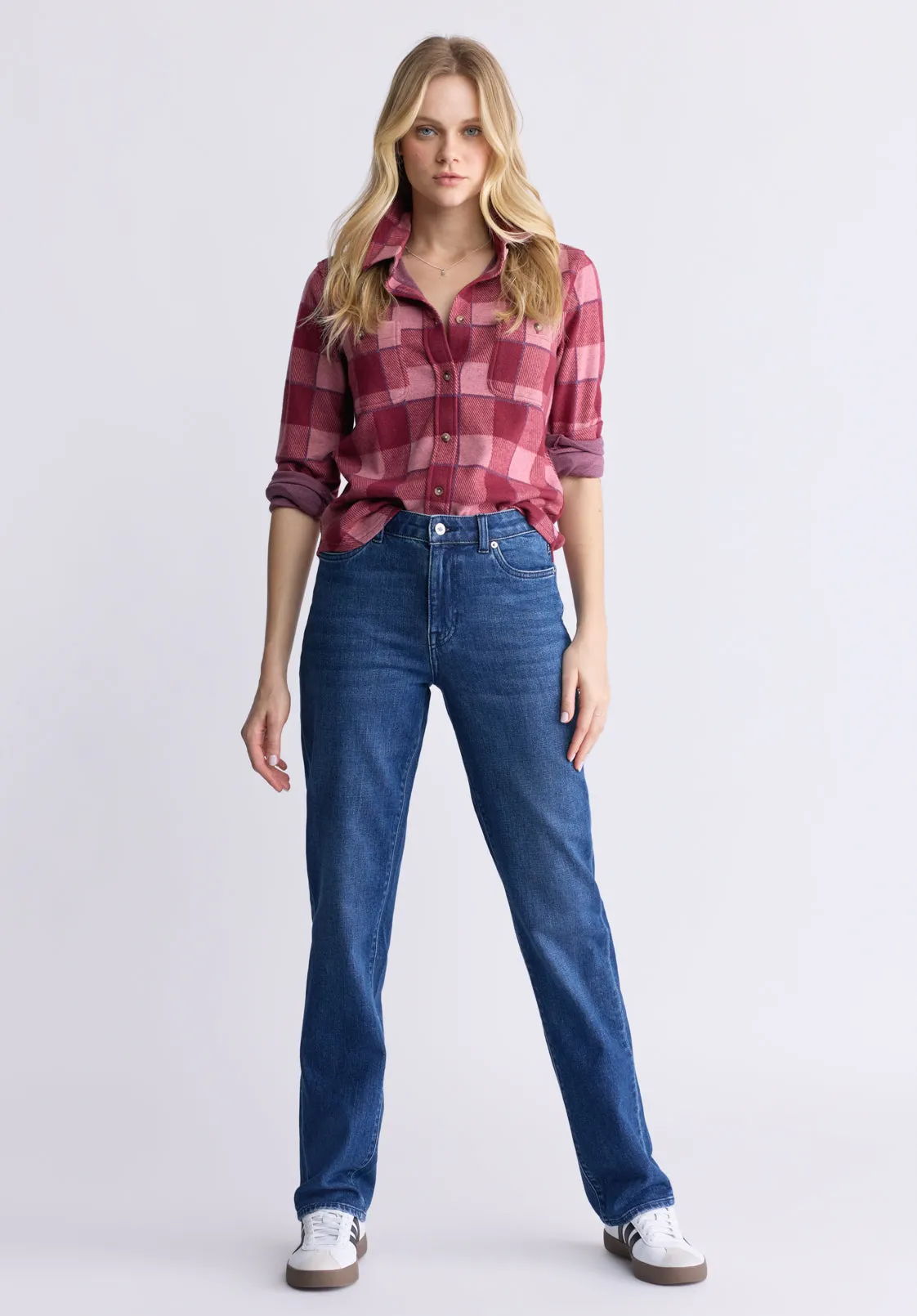 Georgie Women's Long-Sleeved Shirt, Beaujolais Red  - KT0124F