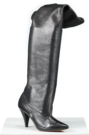 GIvenchy Black Lambskin Over The Knee Boots UK 7 EU 40 👠