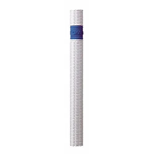 GM 1600482 Ripple Rubber Cricket Grip (White, Blue)