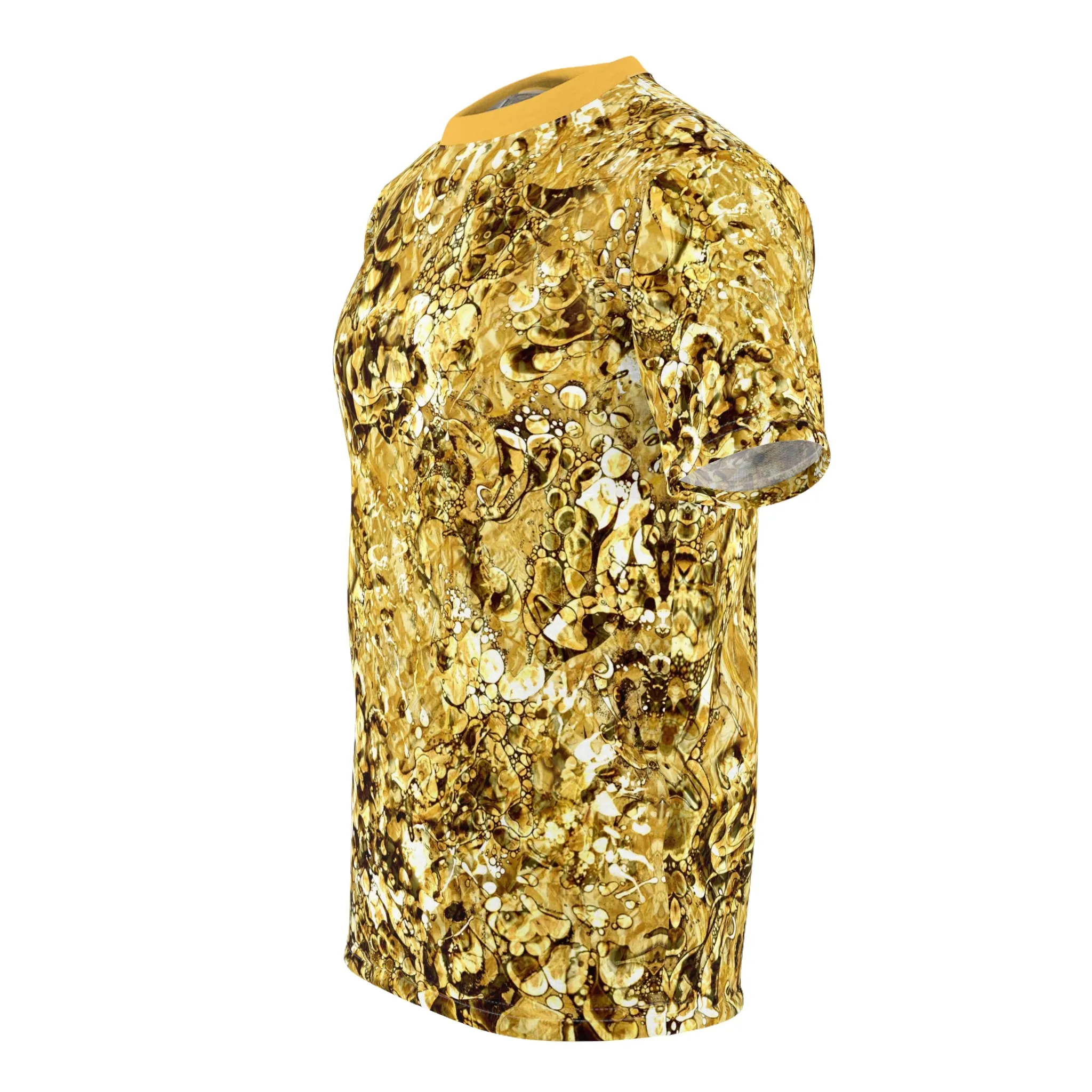 Gold Liquid Light All Over Print Shirt