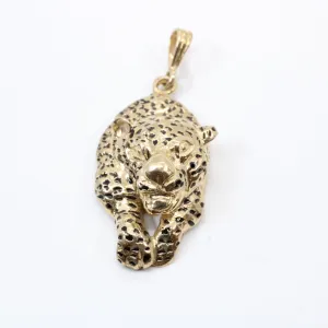 Gold Running Jaguar Necklace made in Solid 14kt Gold for him or her.