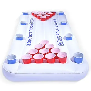 GoPong Pool Lounge Floating Beer Pong Table Inflatable with Social Floating