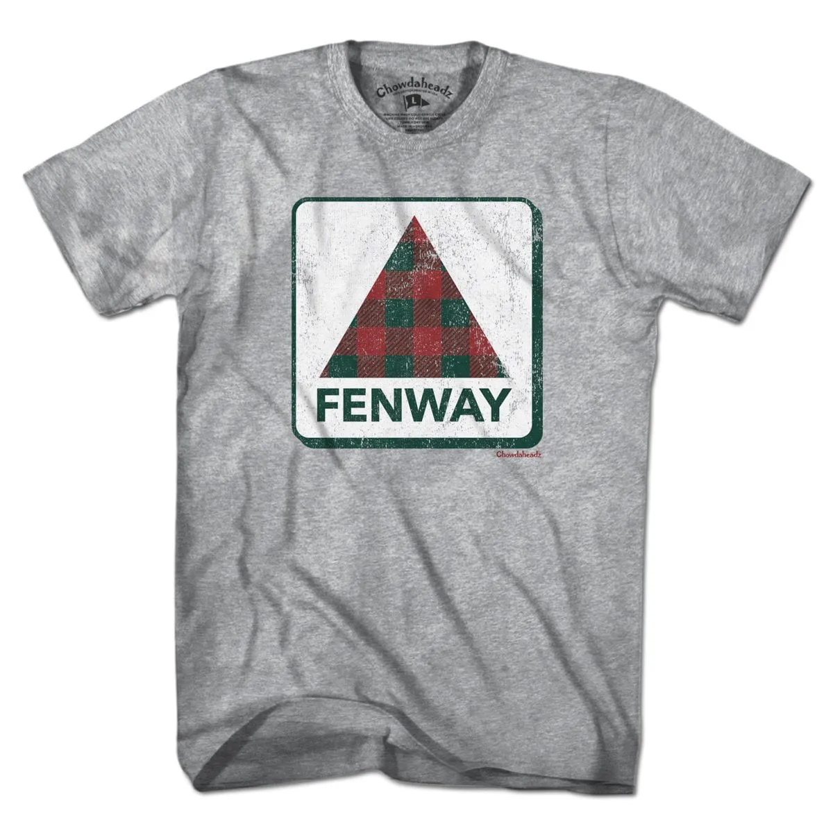 Holiday Plaid Fenway Sign T-Shirt