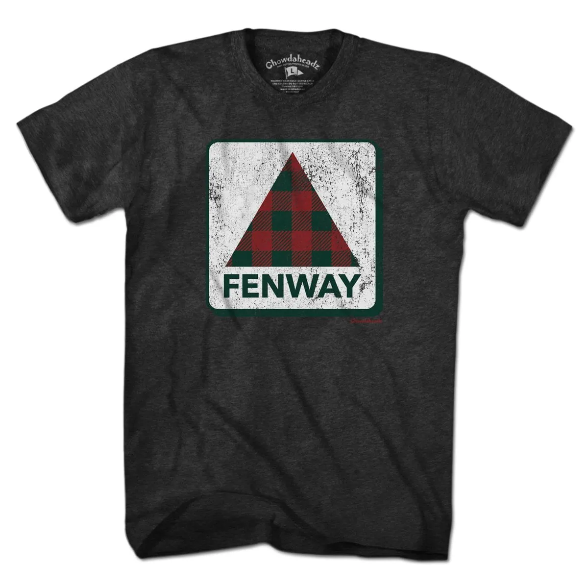 Holiday Plaid Fenway Sign T-Shirt
