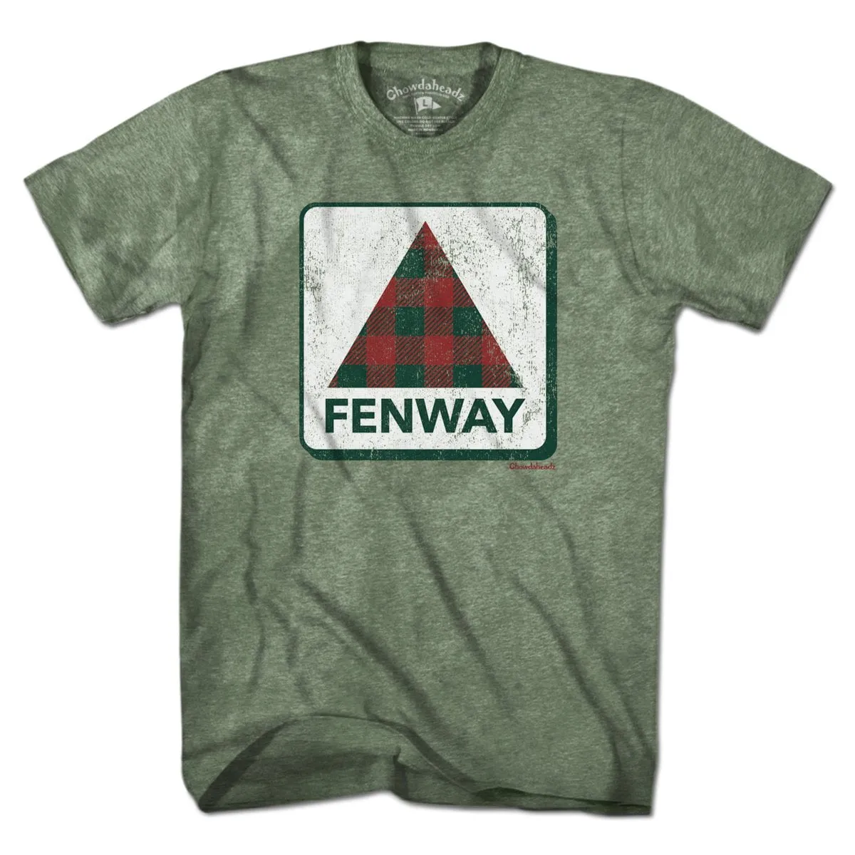 Holiday Plaid Fenway Sign T-Shirt
