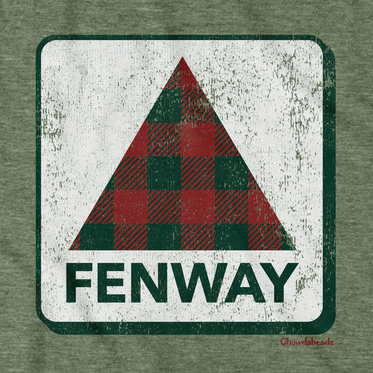 Holiday Plaid Fenway Sign T-Shirt