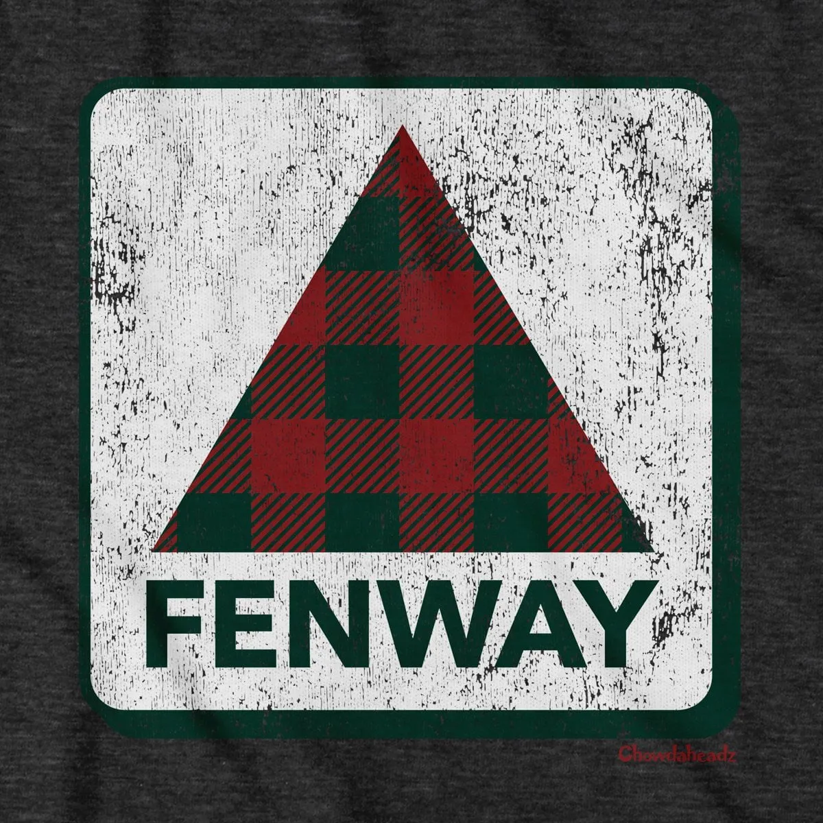 Holiday Plaid Fenway Sign T-Shirt