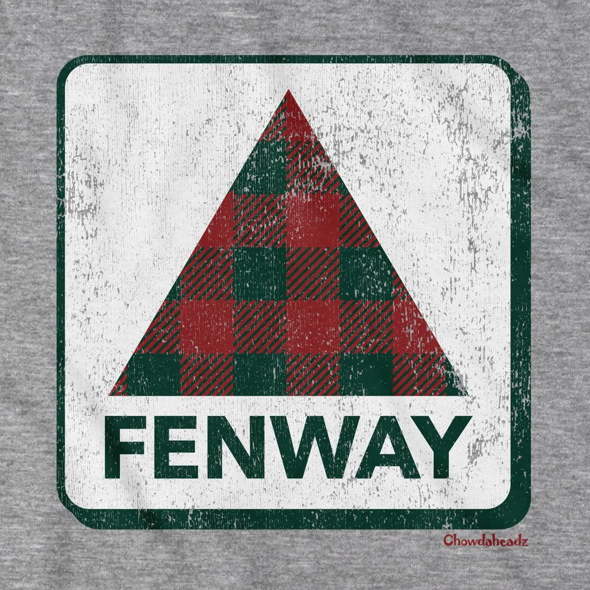 Holiday Plaid Fenway Sign T-Shirt