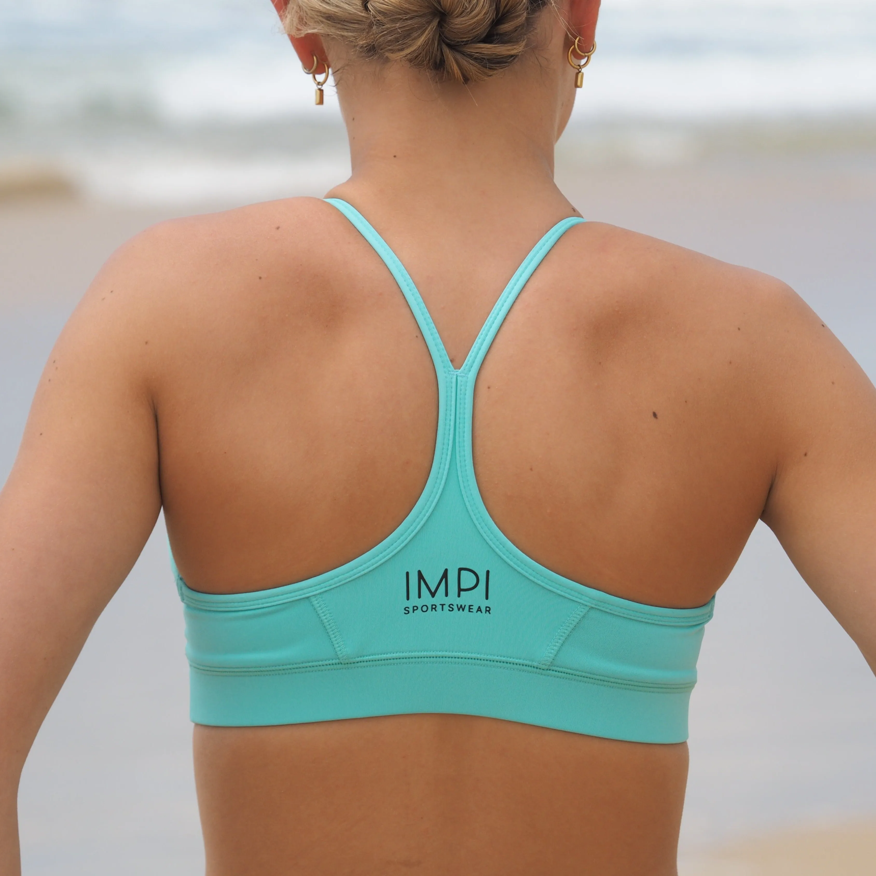 IMPI V-neck Running Bra Top - Sprint Mint