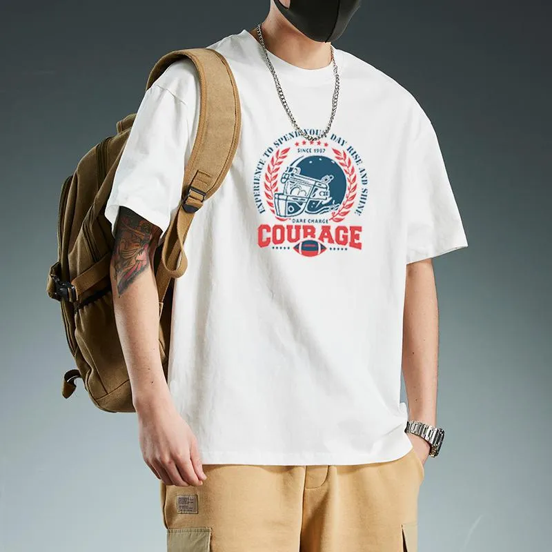 INSTOCK- Men's cotton heavyweight short-sleeved versatile t-shirt