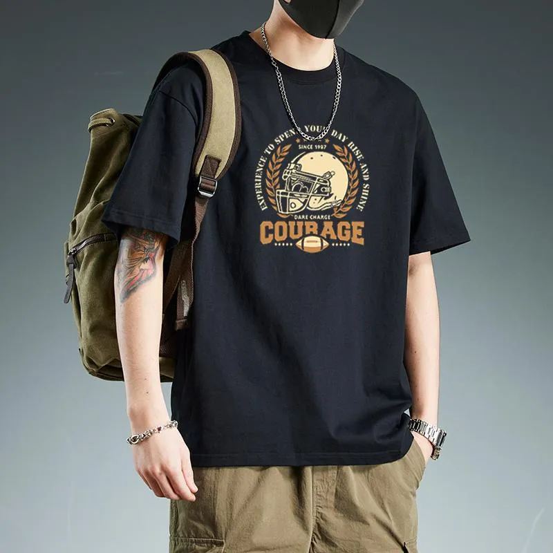 INSTOCK- Men's cotton heavyweight short-sleeved versatile t-shirt