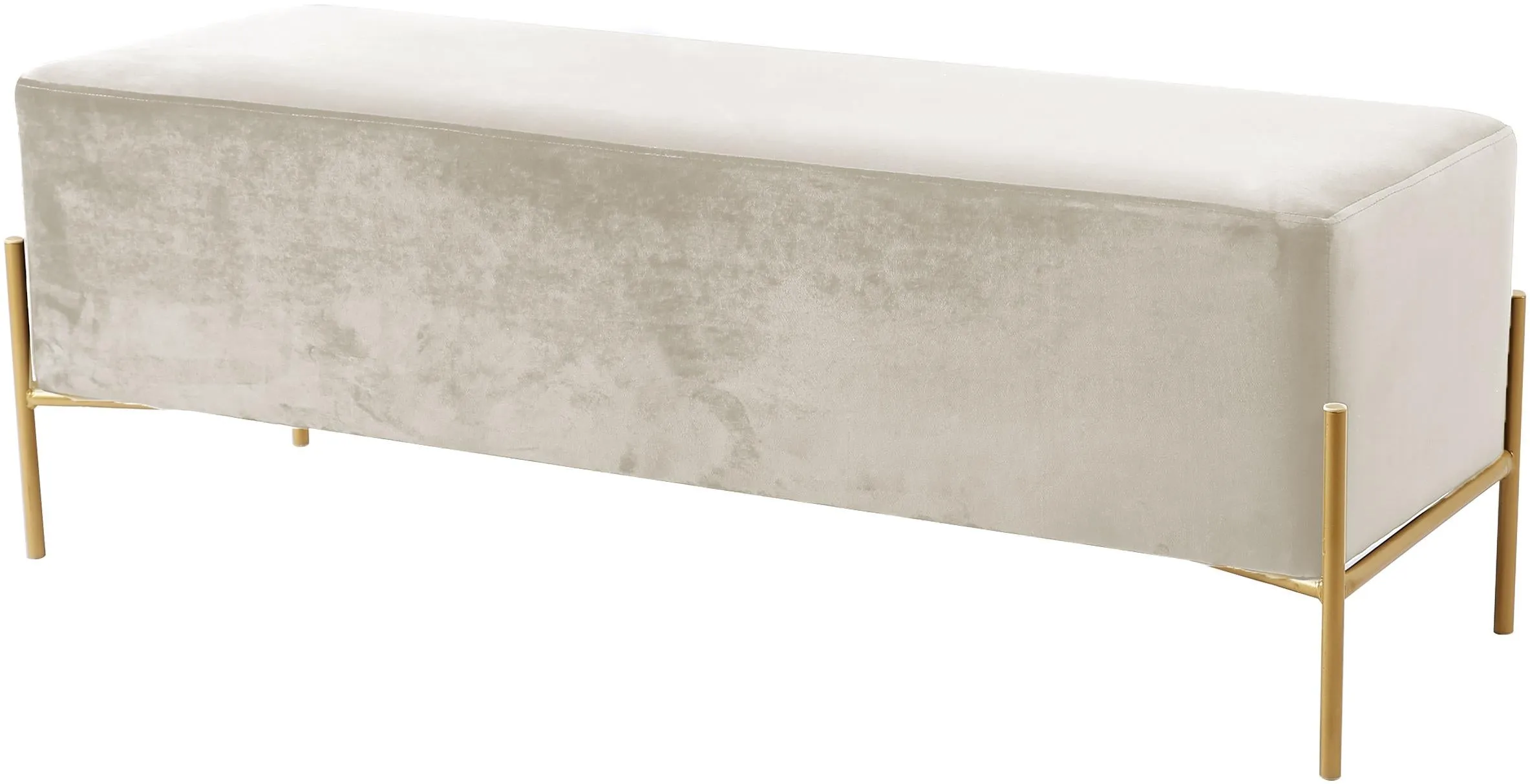 Isla Cream Velvet Bench