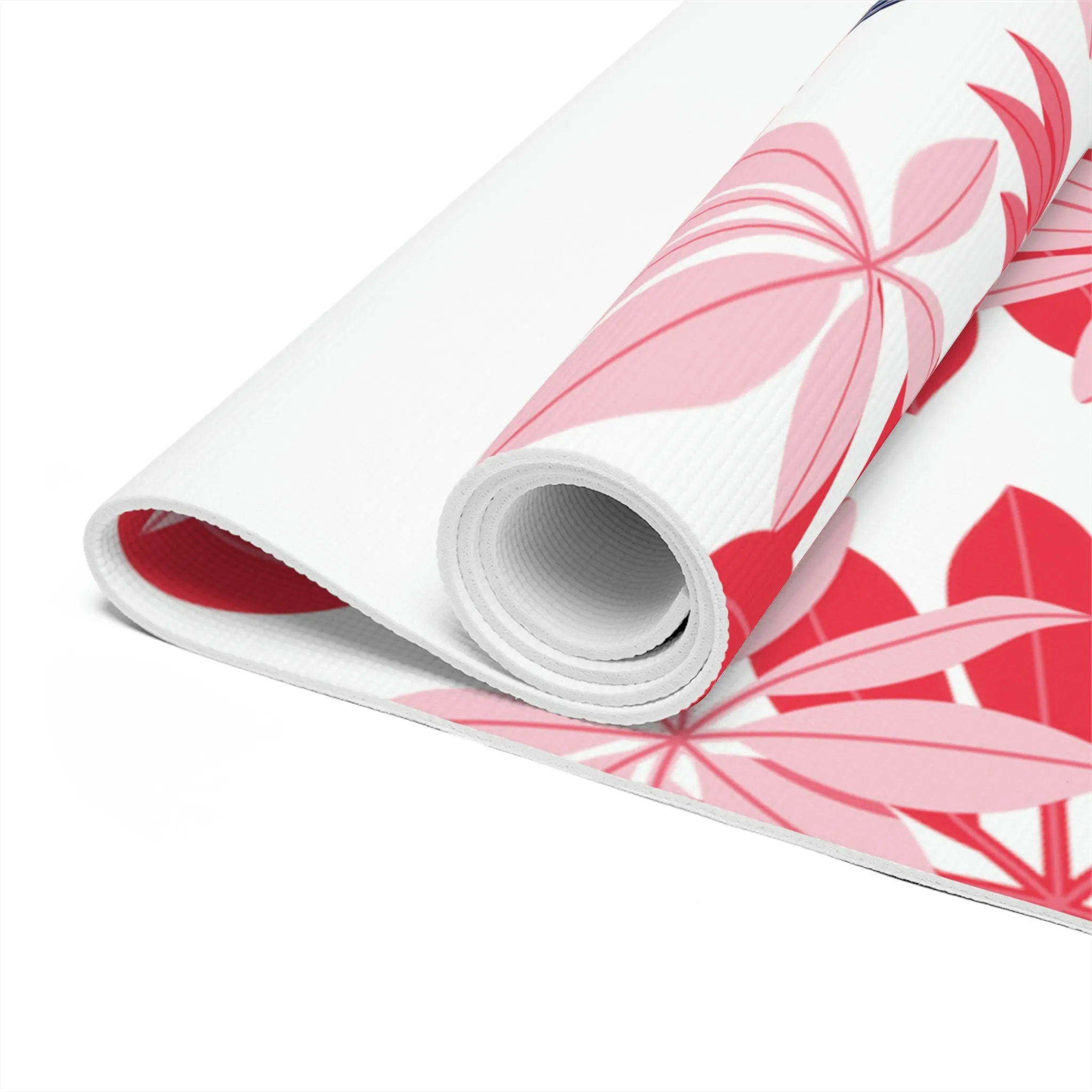 Island Girl - Pink Red Flower Foam Work-Out Mat