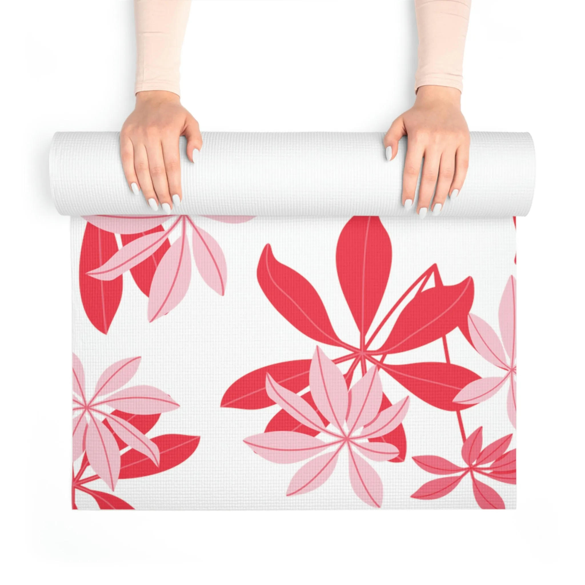 Island Girl - Pink Red Flower Foam Work-Out Mat