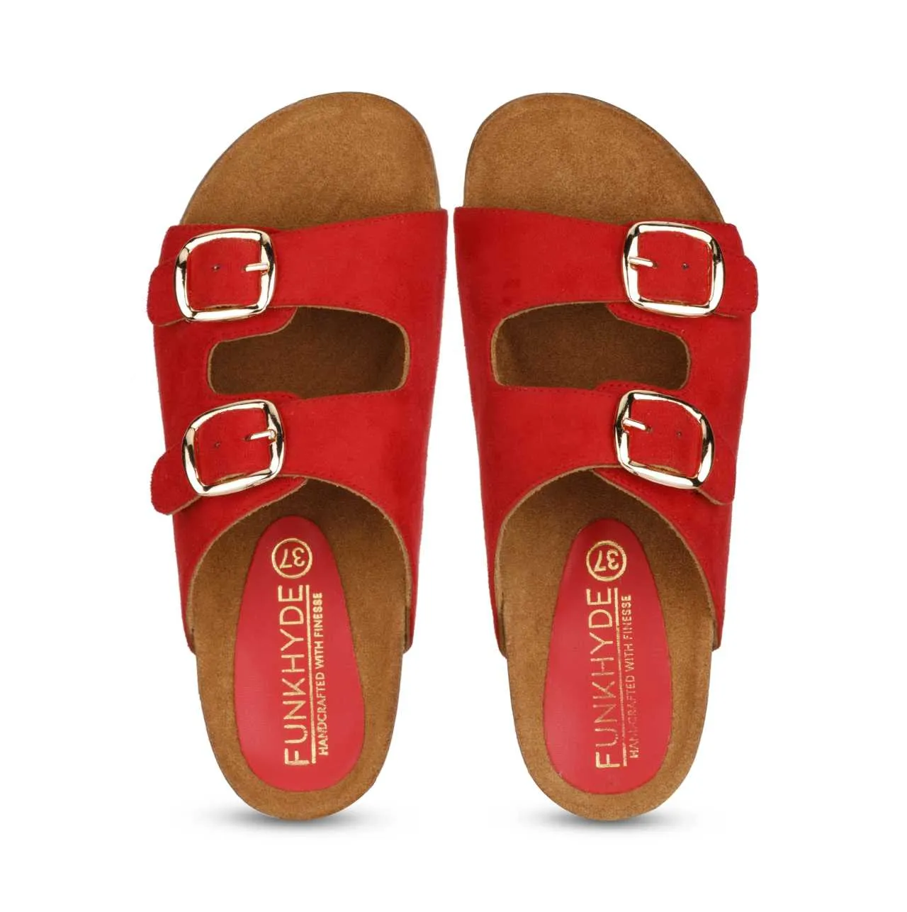 Jorain Red Suede Comfort Slipons