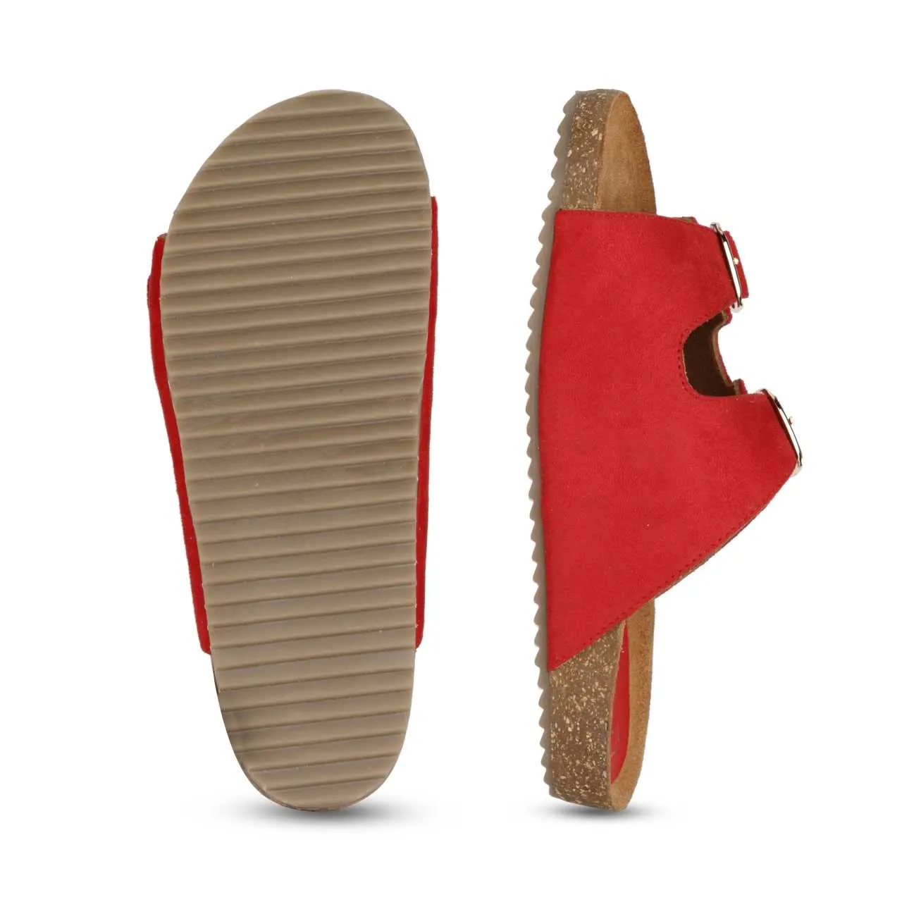 Jorain Red Suede Comfort Slipons