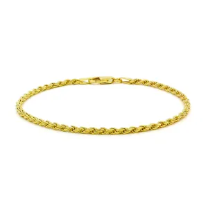 Lightweight Plain Rope Bracelet (14K)