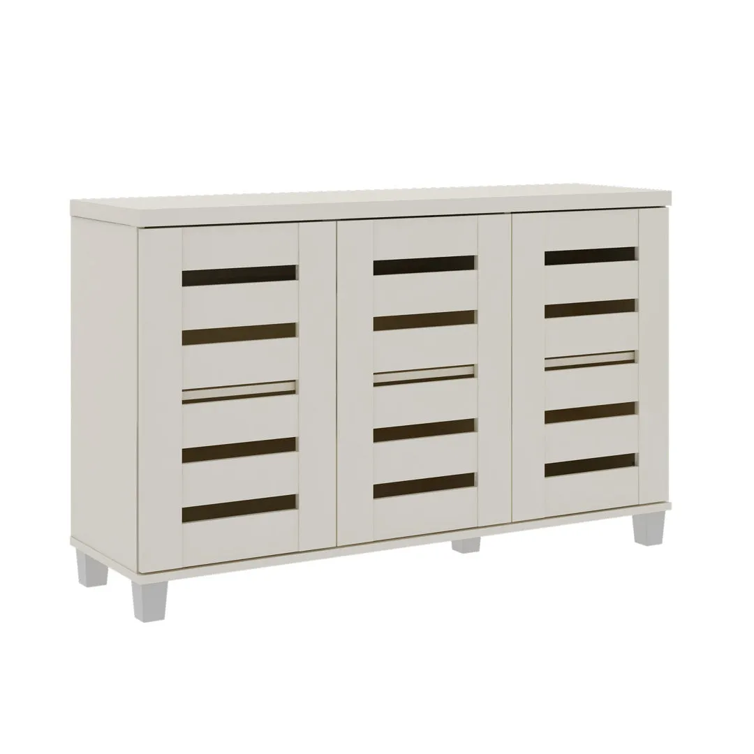 Lismore 16 Pair Shoe Storage Cabinet Steelside™ Finish: Ivory